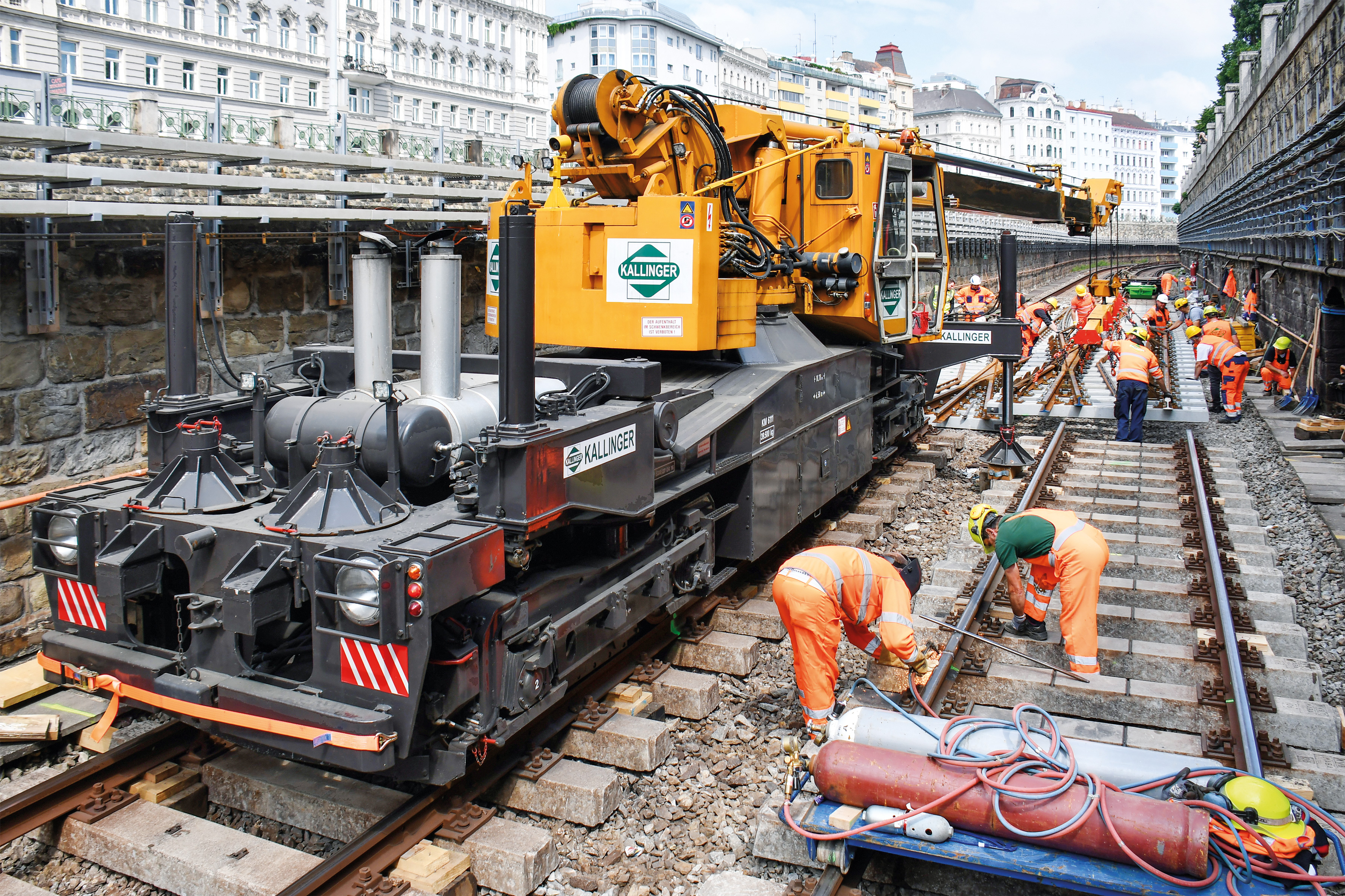Gleisarbeiten, Wien - Spoorwegbouw