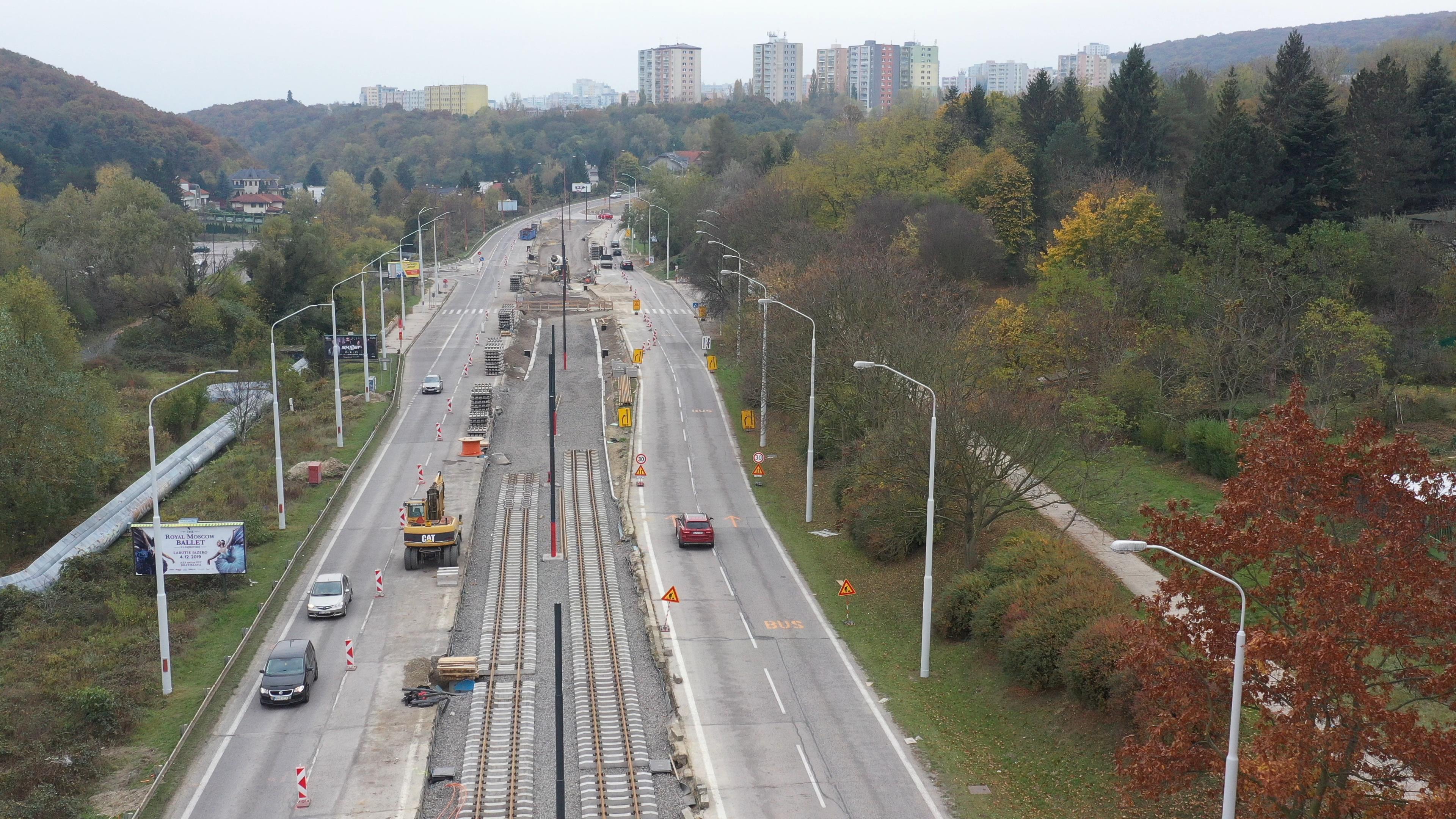 Modernizácia električkových tratí - Dúbravsko - Karloveská radiála - Spoorwegbouw