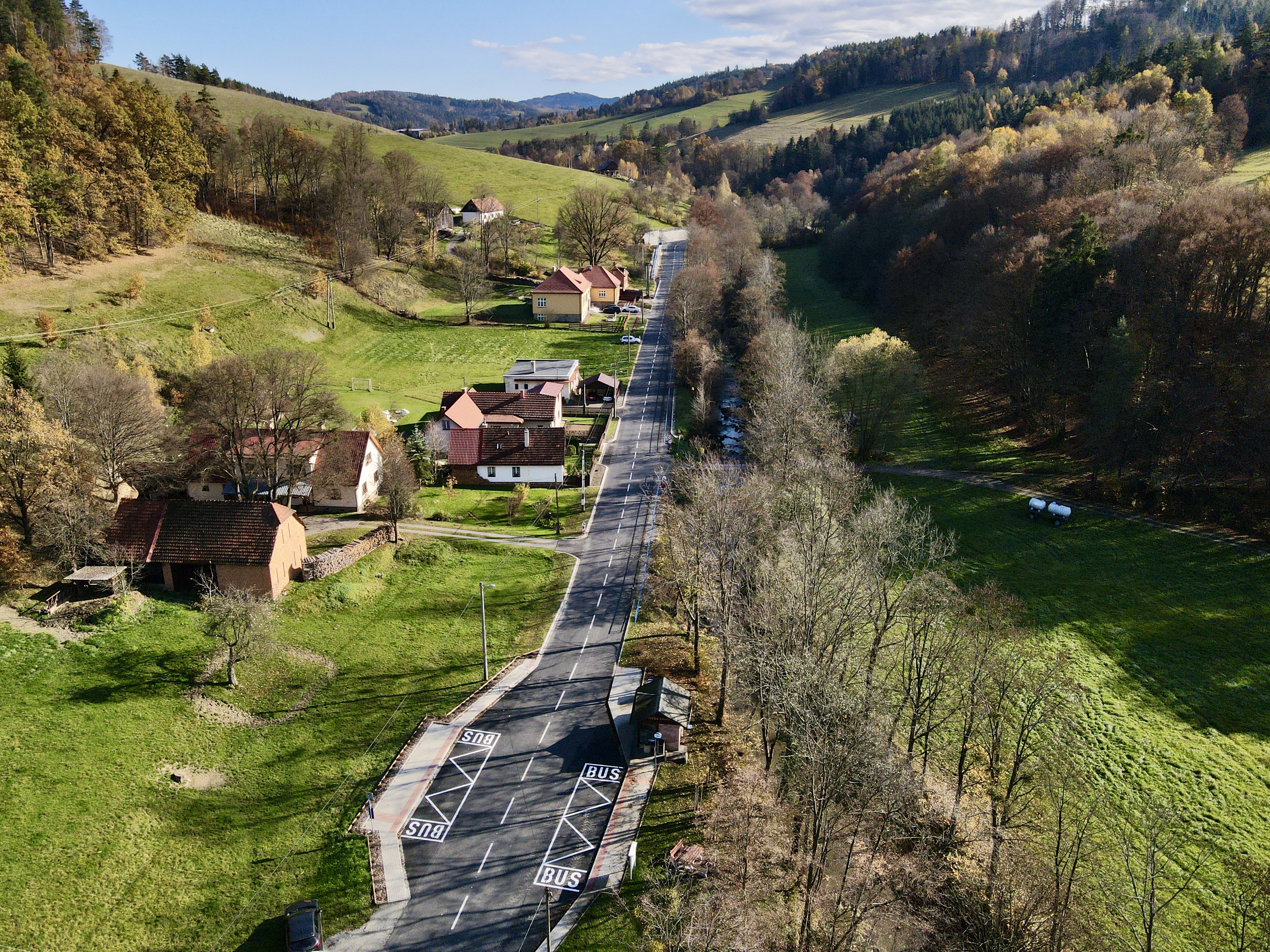 III/05726 – rekonstrukce úseku Velká Lhota – Valašská Bystřice - Wegen- en bruggenbouw