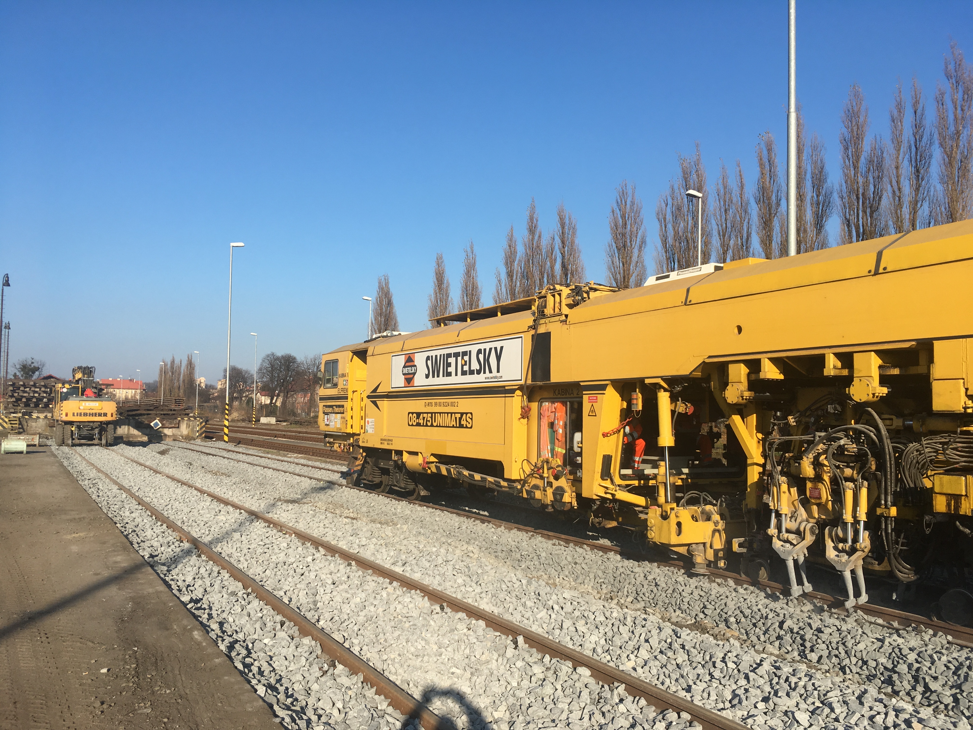 Oprava kolejí v žel. stanici Český Těšín  - Spoorwegbouw