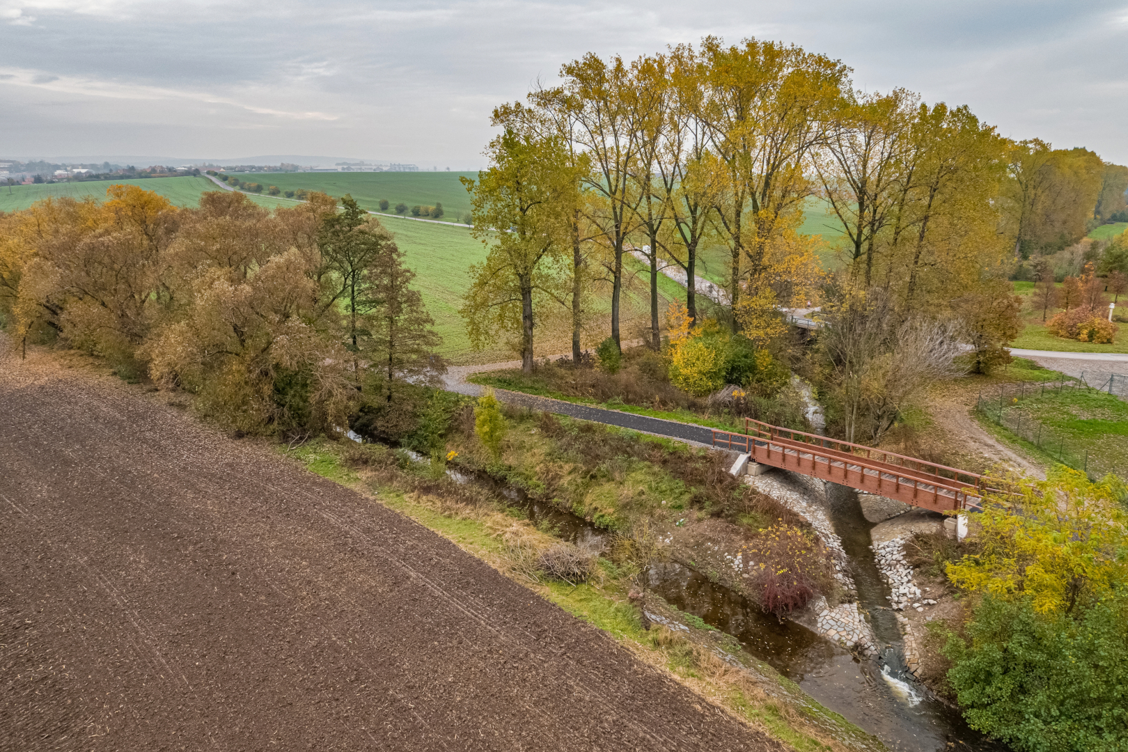 Cyklostezka Šlapanicko - Wegen- en bruggenbouw