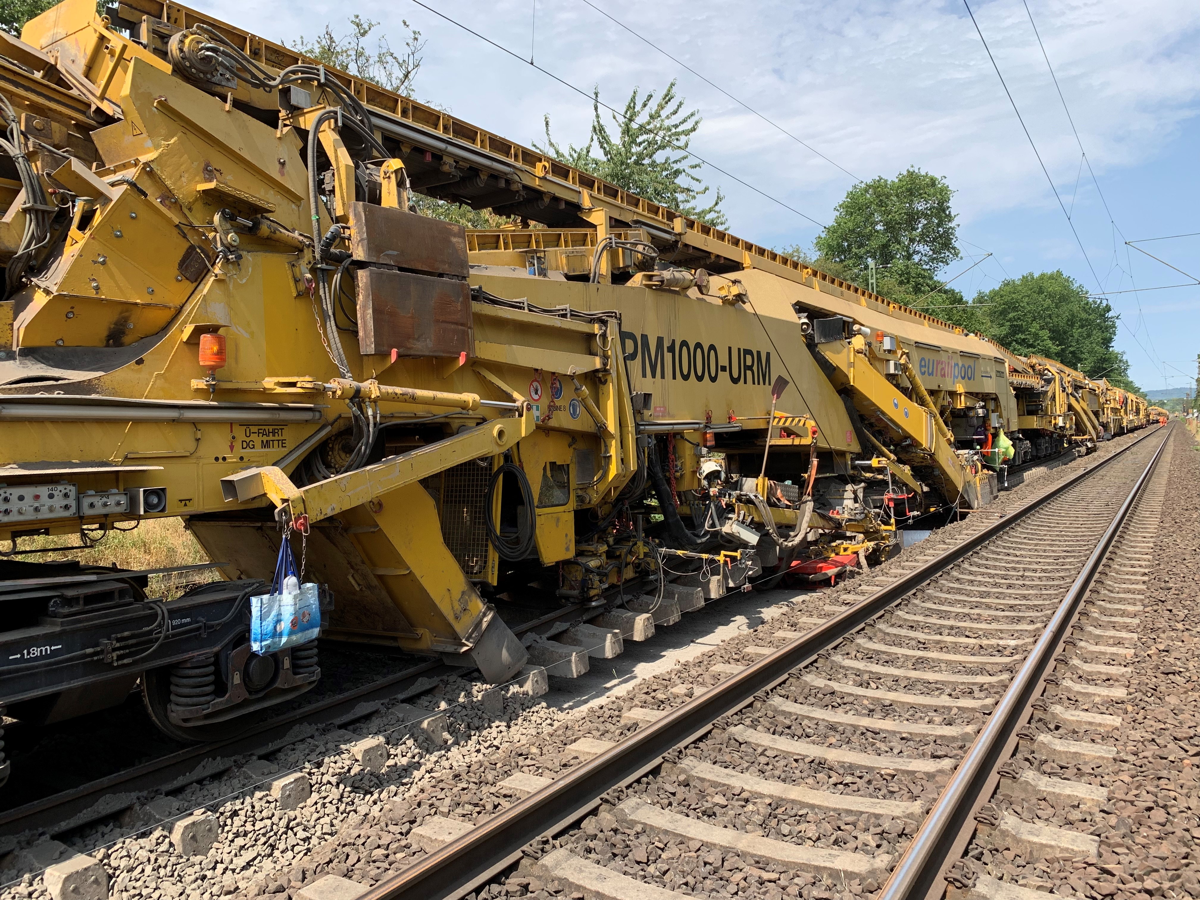 BV Friedberg – Assenheim, Maschinelle Gleiserneuerung und Untergrundsanierung im Fließbandverfahren - Spoorwegbouw