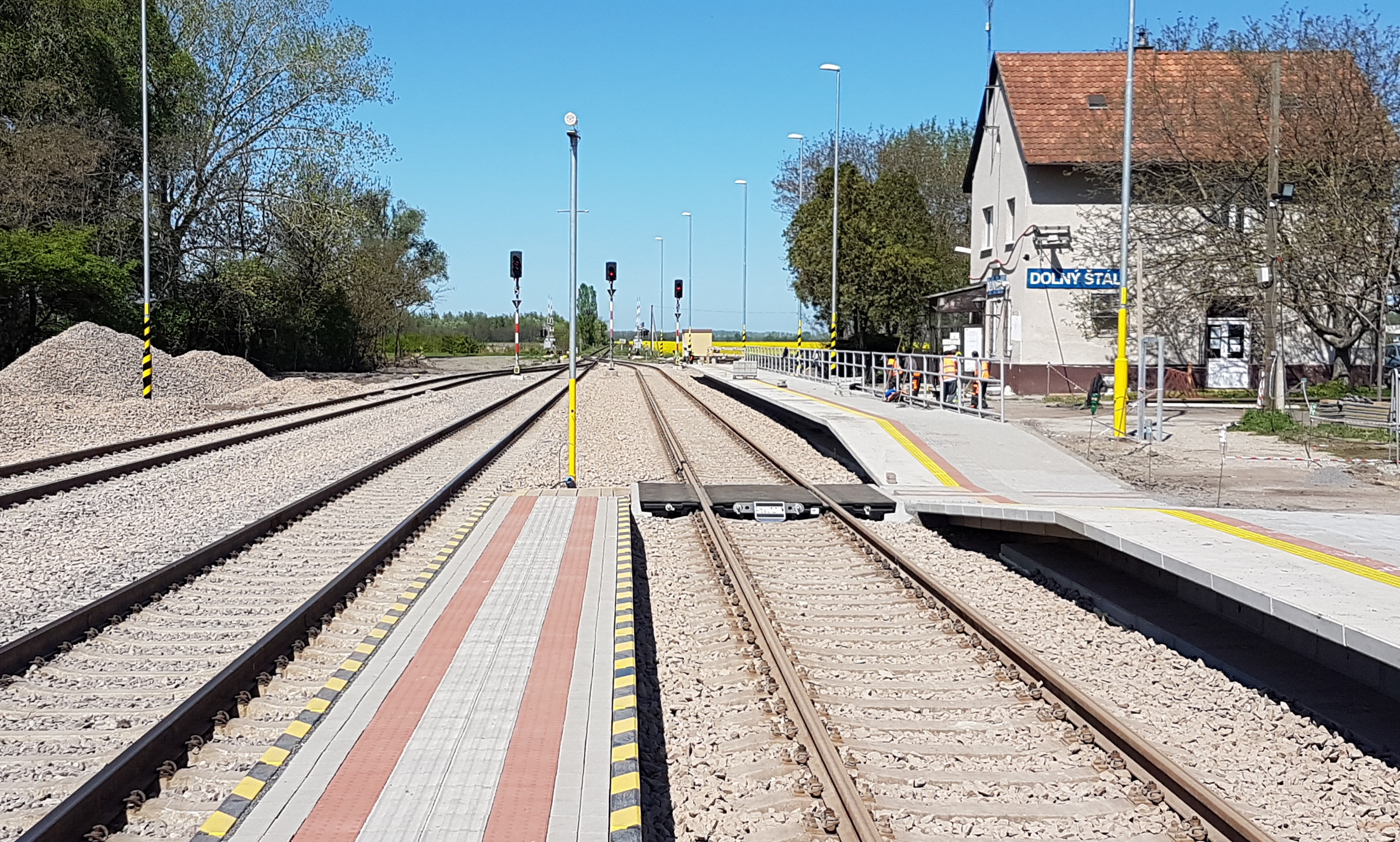 ŽST Dolný Štál, predĺženie staničných koľají - Spoorwegbouw