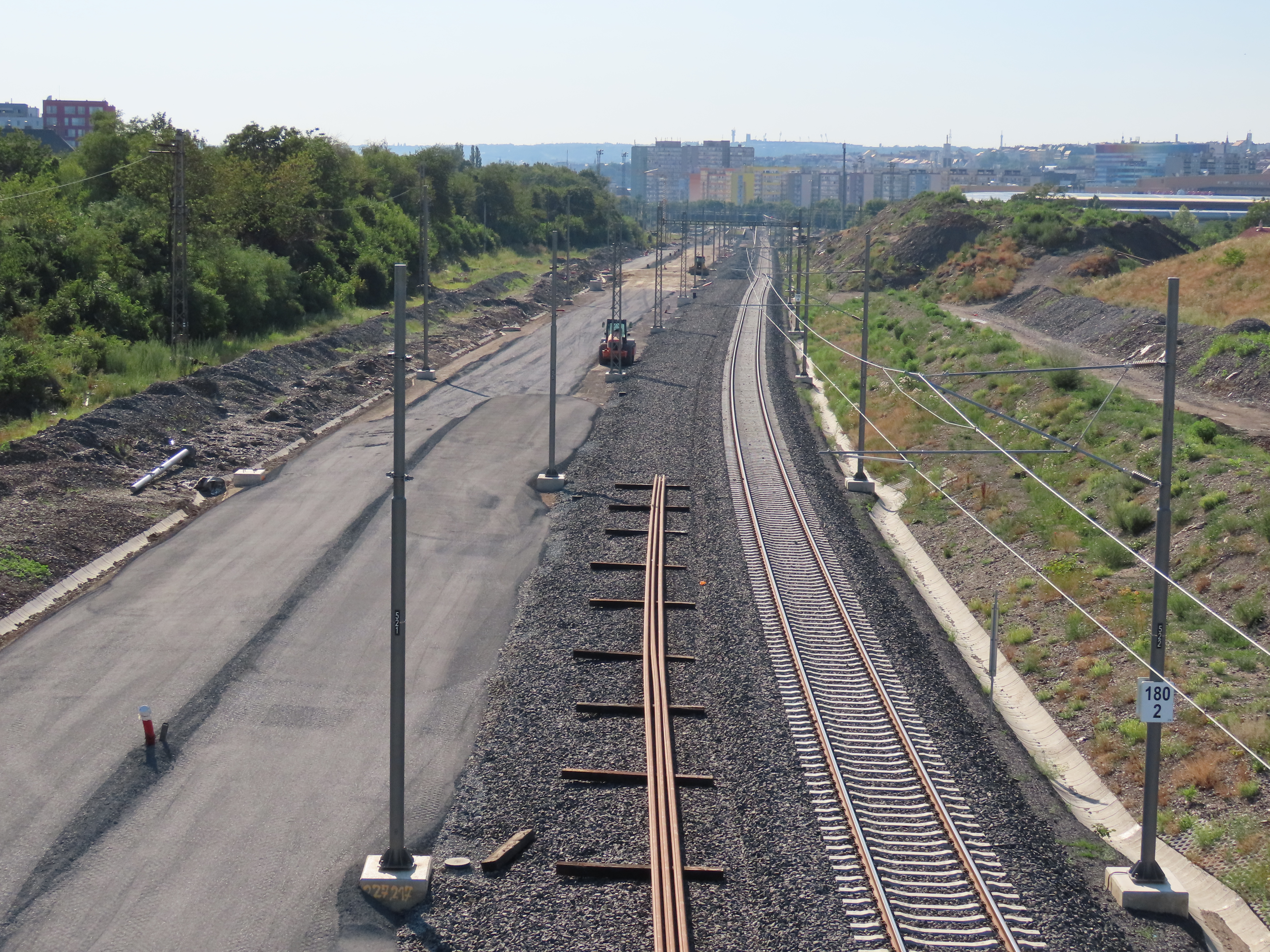 Optimalizace traťového úseku Praha Hostivař – Praha hl. n. (II. část) - Spoorwegbouw