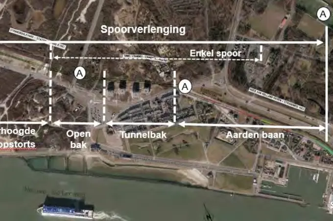 Schematische Weergave Uitvoering Spoorverlenging